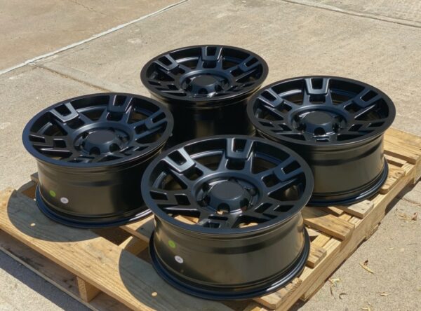 17X8 +5 6X5.5 6X139.7 SEMA STYLE MATT BLACK WHEELS FIT TOYOTA TACOMA 4RUNNER FJ - Image 2