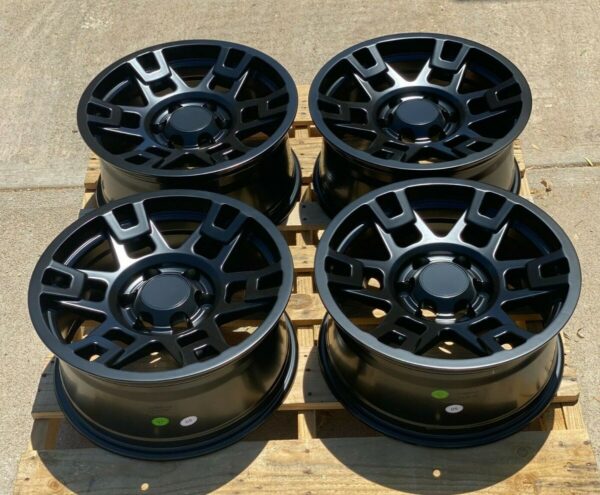 17X8 +5 6X5.5 6X139.7 SEMA STYLE MATT BLACK WHEELS FIT TOYOTA TACOMA 4RUNNER FJ